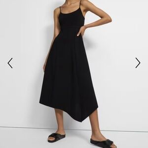 Theory Flared Slip Dress in Crepe - NEW